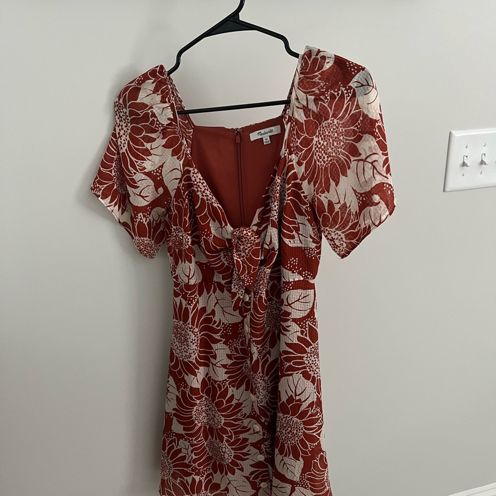 Madewell Floral Orange Dress